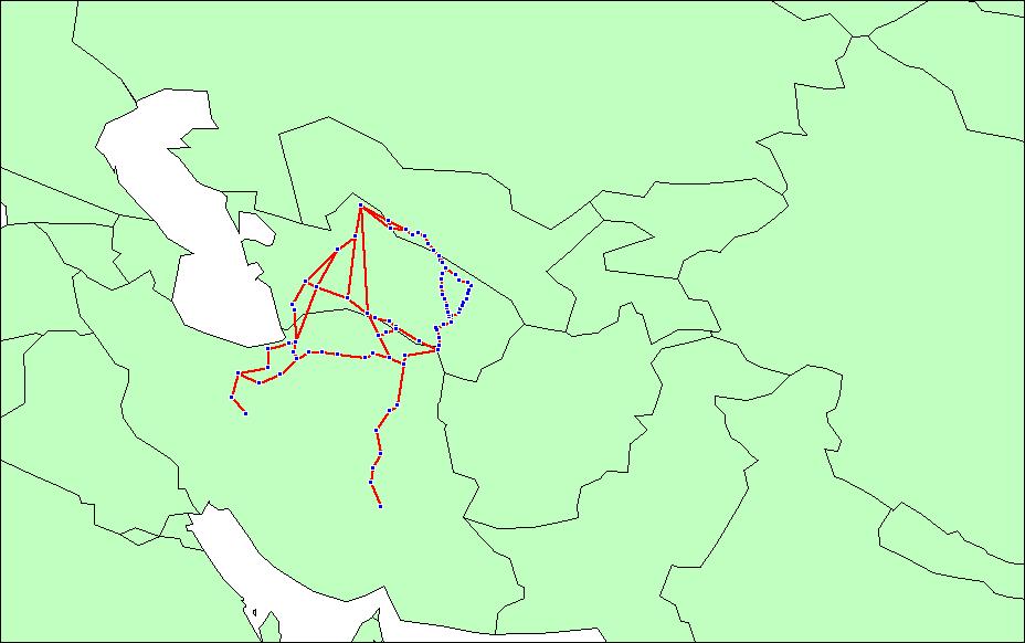 Iran and Eastern Turkmenistan: medieval trade routes