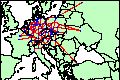 Central Europe, 1500 CE, 'Holy Roman Empire' trade routes