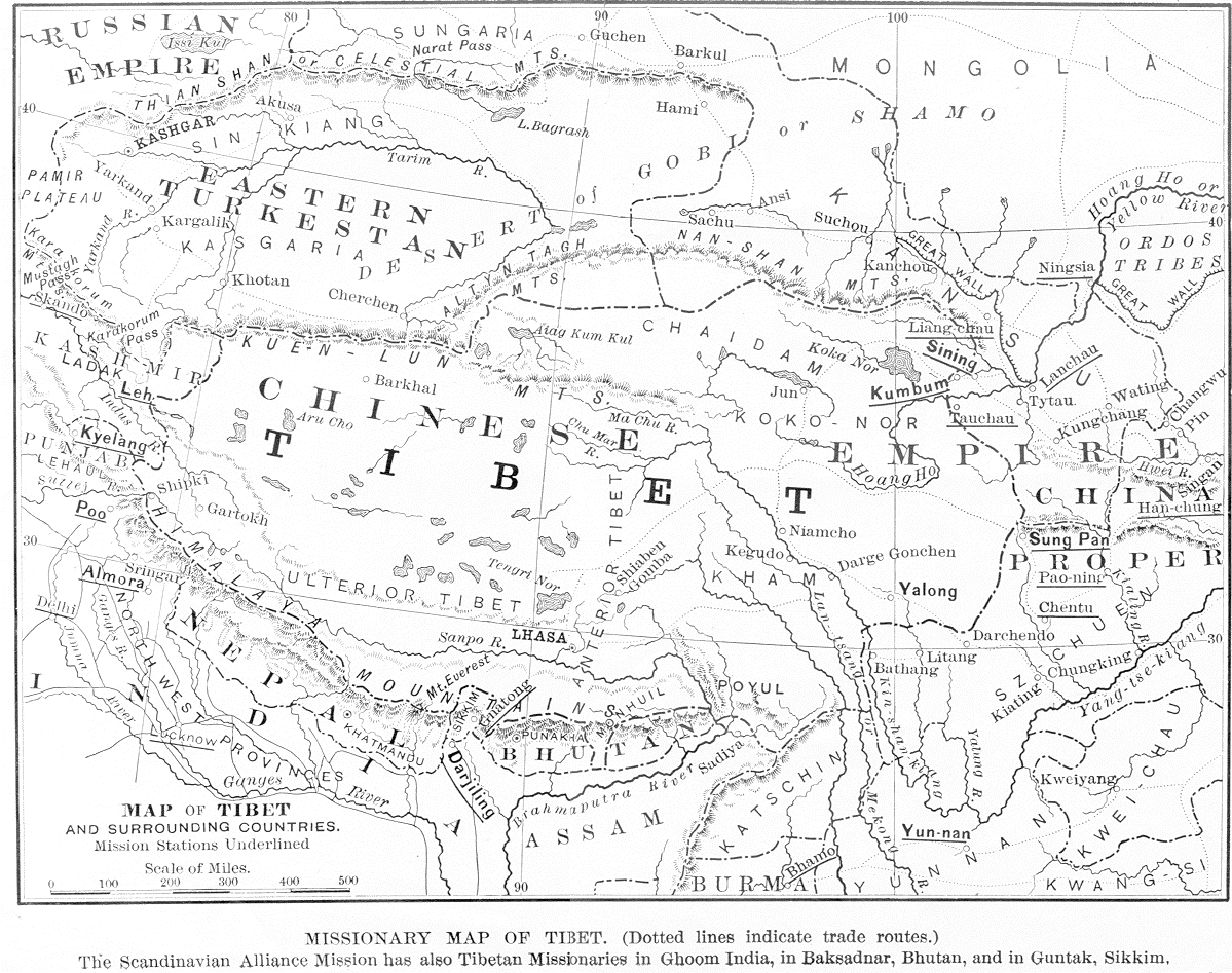 Missionary Map of Tibet (1897)