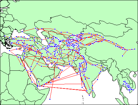 trade routes of Asia